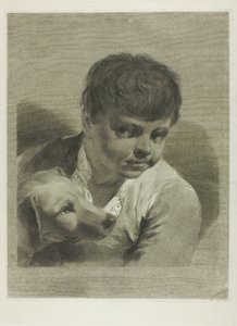 En pojke med en hund av Giovanni Marco Pitteri