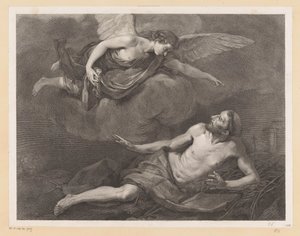 Den helige Franciskus av Assisi och ängeln av Giovanni Marco Pitteri