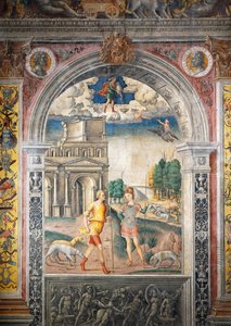 Fresk av Giovanni Maria Falconetto (1468-1535), Hall of Zodiac, Palazzo D