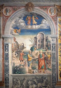 Fresk av Giovanni Maria Falconetto (1468-1535), Hall of Zodiac, Palazzo D