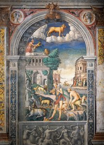 Fresk av Giovanni Maria Falconetto (1468-1535), Hall of Zodiac, Palazzo D
