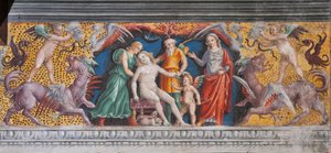 Jungfruns astrologiska tecken, Zodiakens kammare (Camera dello Zodiaco), detalj av 2384726
