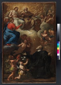 Vision av St Philip Neri. Modell för 