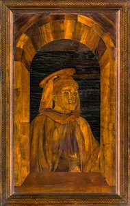 Lignaean Canonical Choir, inlagd av Giovanni Maria Platina 1484, Upper Stall, Sant