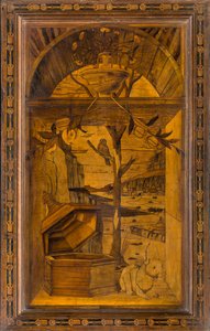 Lignaean Canonical Choir, inlagd av Giovanni Maria Platina 1484, Superior Stall av Giovanni Maria Platina