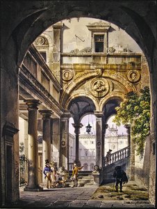 Arkitektonisk Capriccio av Giovanni Migliara