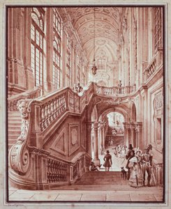 Hall of Palazzo Madama, av Giovanni Migliara (1785-1837) av Giovanni Migliara