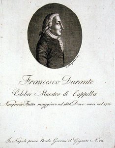 Francesco Durante (1686-1756) (gravyr) av Giovanni Morghen