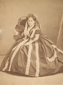 [La Comtesse sittande med fläkt], 1860-talet. av Giovanni Morotti