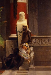Poppeas hämnd, detalj, av Giovanni Muzzioli (1854-1894), olja på duk