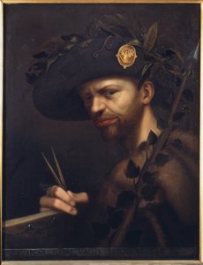Självporträtt som abbot av Accademia della Valle di Blenio av Giovanni Paolo Lomazzo