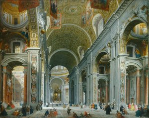 Interiör av Peterskyrkan, Rom, ca. 1754.