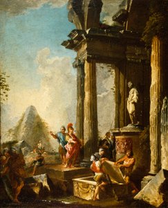 Alexander den store vid Achilles grav, ca 1718-19