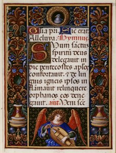 Lägg till 34294 fol.32 Textsida med dekorerad kant, från 