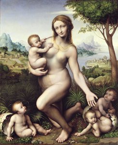 Leda med sina barn