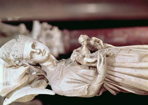 Predikstol, detalj av skulptur marmordetalj av 124321 av Giovanni Pisano