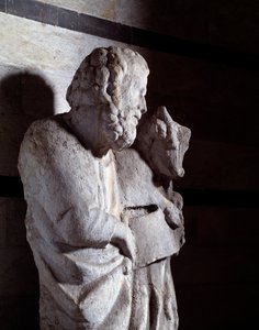 Evangelisten Luke (marmorskulptur, ca 1306) av Giovanni Pisano