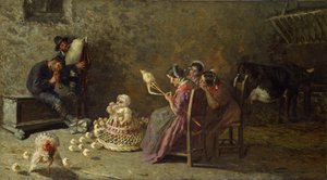 Bagpipers of Brianza, ca. 1883-1885 av Giovanni Segantini