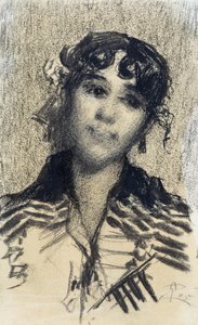 Huvud av kvinna av Giovanni Segantini