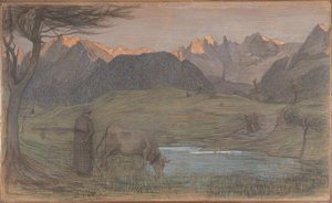 Studie för "La Vita" av Giovanni Segantini