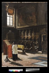 Kören för kyrkan Sant’Antonio i Milano, 1879 av Giovanni Segantini
