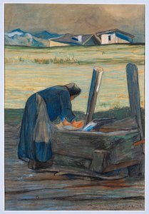 Vaskemaskine ved fountainswed av Giovanni Segantini