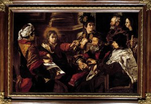 Kristus och läkarna Målning av Giovanni Serodine (1600-1630) 1600-talets sön. 1,45x2,24 m Paris, Louvren