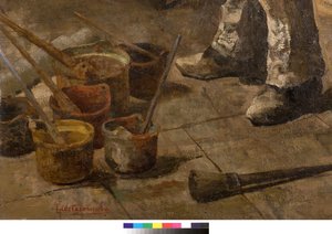 Jag är också en målare eller Dilettante eller The painters studio, 1885 (uppgift om 3497601)