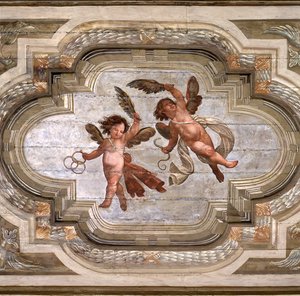 Cupids, valv i Hall of the Theological Virtues (fresk) av Giovanni Stefano Danedi