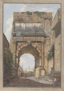 Titusbåge, ca. 1780. Skapare: Giovanni Volpato, Louis Ducros. av Giovanni Volpato, Louis Ducros