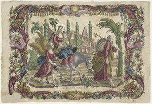 På flyget till Egypten La fuga de Jesus Christo en Egipto / Vår Herre Jesu Kristi flykt till Egypten (titel på objektet)