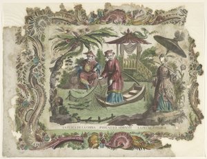 kinesiska skruvar La pesca de la China / Piscatio Sinesis / Kinesiskt fiske (titel på objektet) av Giovanni Volpato