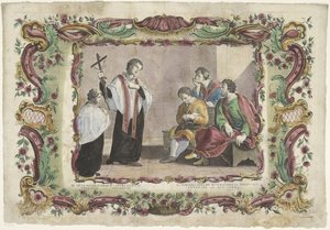 Besök fångarna III. Opus misericordiae spiritualis / La tercera obra de misericordia spiritual (...) (titel på objektet) The Spiritual Works of Mercy (serietitel) av Giovanni Volpato