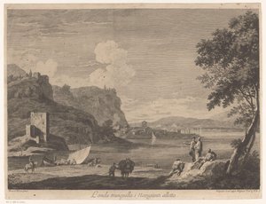 Rivierlandschap Den tysta vågen i Naviganti lockar (titel på objekt)
