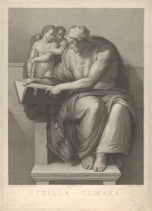Cumaean Sibyll efter fresken av Michelangelo i Sixtinska kapellet, 1784-90.