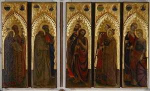 Saints, Virgins and Martyrs, ca 1350-60 (tempera på panel)