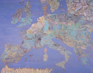 Karta över 1500-talets Europa, från 