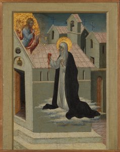 Saint Catherine of Siena utbyter sitt hjärta med Kristus.