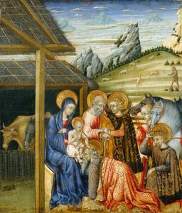 Tillbedjan av Magi, ca. 1460. av Giovanni di Paolo