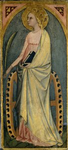 St. Katharine, ca 1400 (tempera på poppelträ) av Giovanni di Paolo di Grazia