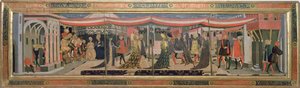 Frontal från Adimari Cassone föreställande en bröllopsscen framför baptisteriet, ca 1450 (tempera på panel) (se även 62295, 123484-6)