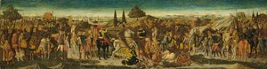 En stridsscen, från framsidan av en cassone av Giovanni di Ser Giovanni Scheggia
