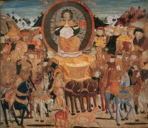 Le triomphe de la gloire - Berömmelsens triumf - (Lo Scheggia) Giovanni di Ser Giovanni (1406-1486). Tempera på panelen