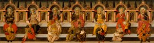 ""de sju liberala konsterna"" (Aritmetik, geometri, musik, astrologi, logik, retorik och grammatik) - De sju liberala konsterna - Målning av Giovanni di Ser Giovanni