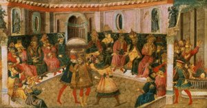 Julius Caesars död, ca 1446-50 (panel) av Giovanni di Tommaso Angelo