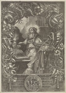 Porträtt van H. Augustinus av Girard van der Bruggen
