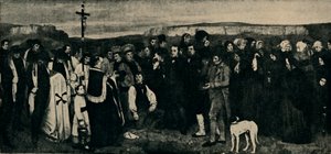 Begravning i Ornans, c1850, 1935. av Giraudon