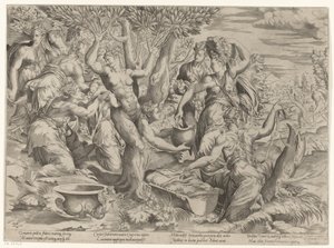 Adonis födelse av Girolamo Fagiuoli (attributed to)