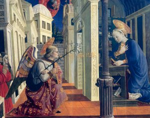 Bebådelse av Girolamo di Giovanni från Camerino (ca 1449-1473), detalj, ca 1460 av Girolamo Giovanni