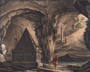 Scenografi för operan Roméo et Juliette av Ch. Gounod. av Girolamo Magnani